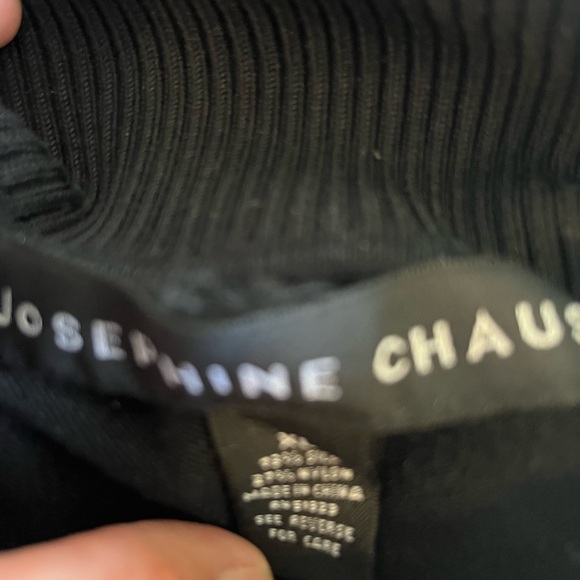 Josephine Chaus Turtleneck Black Knit Pullover Sweater - Picture 3 of 3